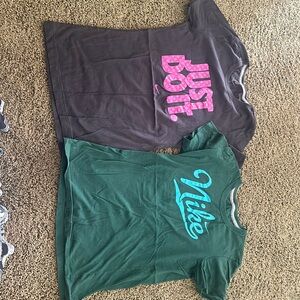 2 Nike tee shirts. Worn but in excellent condition